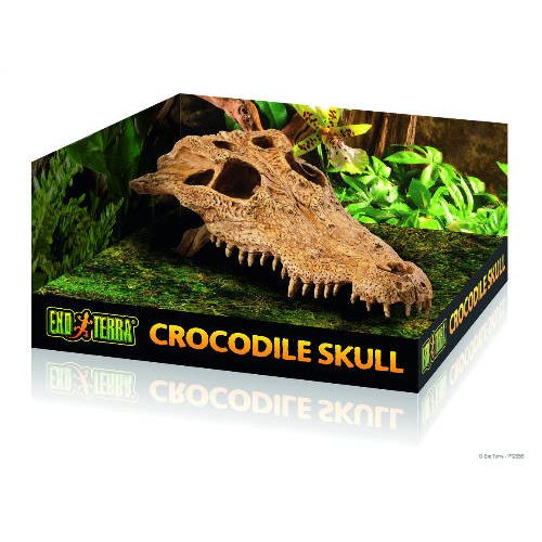 Hagen Exo Terra Crocodile Skull - krokodilkoponya formájú búvóhely, dekoráció hüllők részére (12x22x8cm)