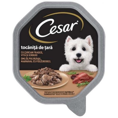 Cesar Alutálka Omlós Pulyka-Marha és fűszerek 14*150gr