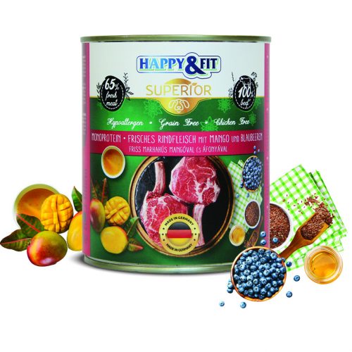 Happy&Fit konzerv Superior Marha 800gr