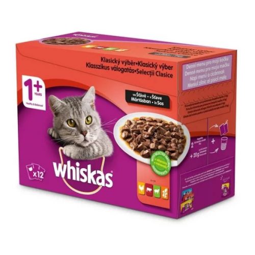 Whiskas Klasszikus Válogatás Mártásban 12x85gr