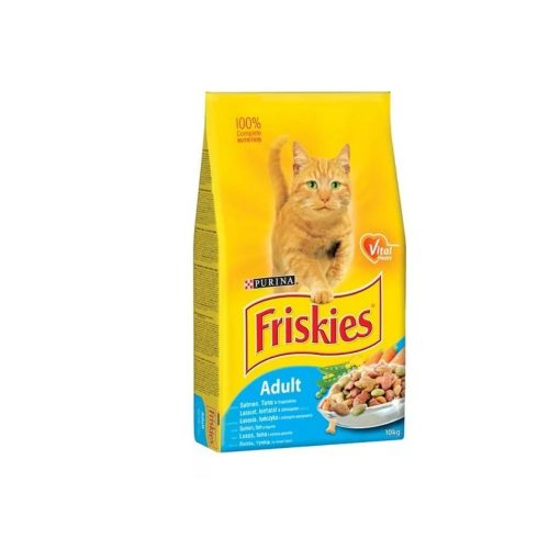 FRISKIES 10kg lazaccal és zöldségekkel száraz eledel felnőtt macskáknak 