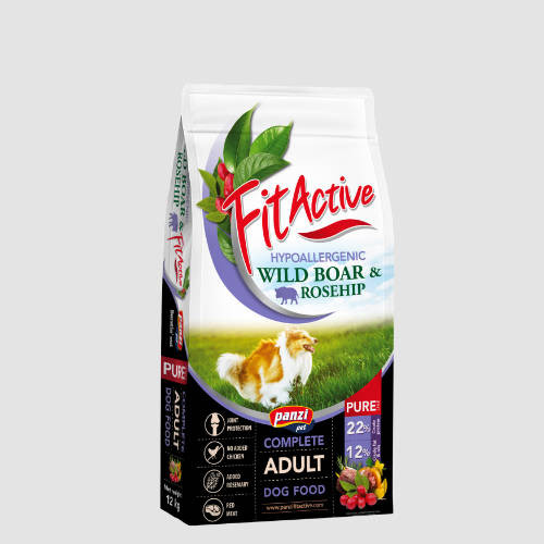 FitActive PURE 12kg Hypoallergenic Wild Boar-ROSEHIP (Vaddisznó-csipkebogyó)