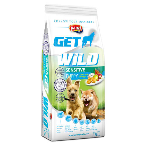 Panzi GetWild Dog Puppy Sensitive Lamb with Apple 15kg