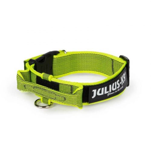 Julius-K9 Nyakörv Neon biztonsági zárral és fogóval 38-53 cm