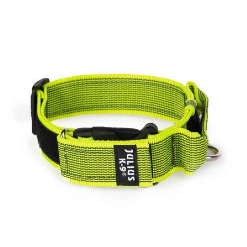 Julius-K9 Nyakörv Neon biztonsági zárral és fogóval 49-70 cm