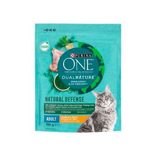 PURINA ONE DualNature 750gr Spirulinával csirkében gazdag száraz eledel felnőtt macskáknak