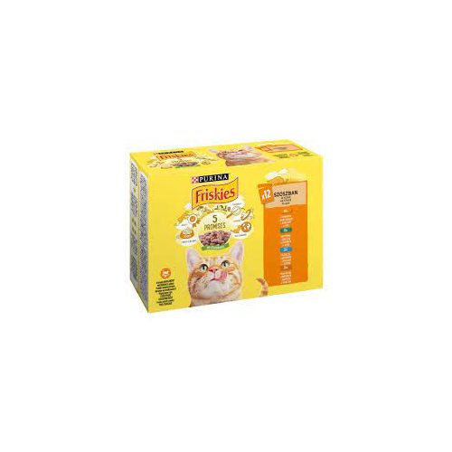 FRISKIES 12X85G  válogatás (Csirke - Kacsa -Lazac -Pulyka)