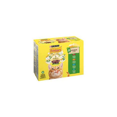 FRISKIES 12X85G  válogatás (Marha - Csirke - Tonhal - Tőkehal)