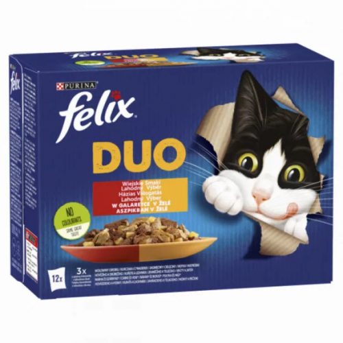 Felix DUO Házias válogatás aszpikban 12x85g