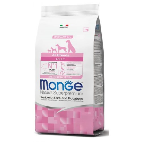 Monge Dog 2,5kg MONOPROTEIN Sertés, rizs & burgonya Speciality Line Breeders