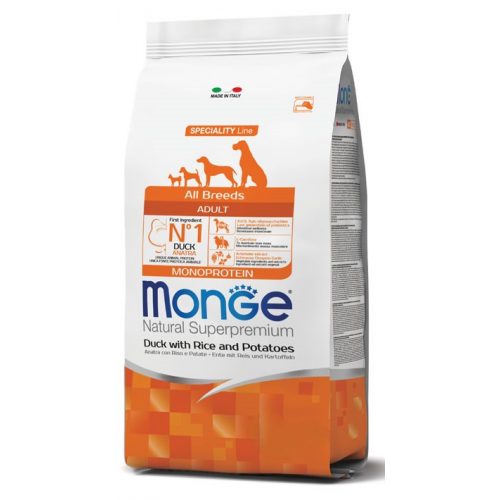 Monge Dog 2,5 kg Kacsa, rizs & burgonya - Monoprotein  All Breeds Adult  Speciality Line