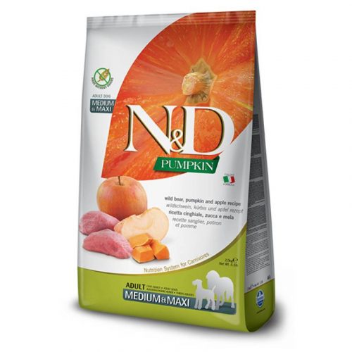 N&D Dog Grain Free  Medium&Maxi  Vaddisznó &Alma Sütőtökkel 12kg
