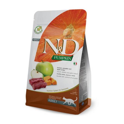 N&D Cat Grain Free Szarvas&Alma Sütőtökkel 300gr