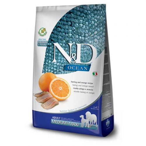 N&D Dog Ocean Medium&Maxi Hering&Narancs 2,5kg