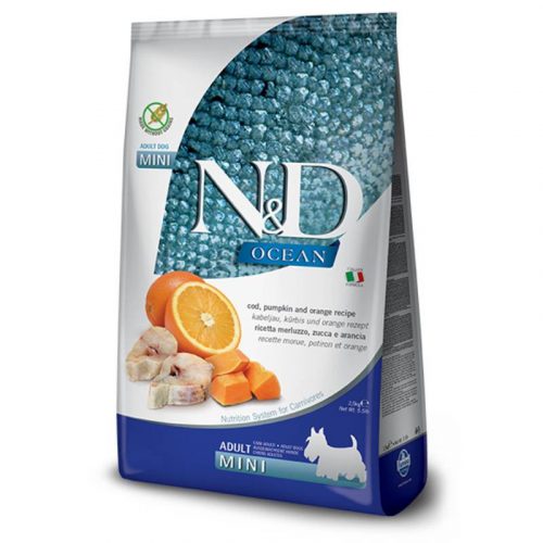 N&D Dog Grain Free  Mini Tőkehal &Narancs Sütőtökkel 0,8kg