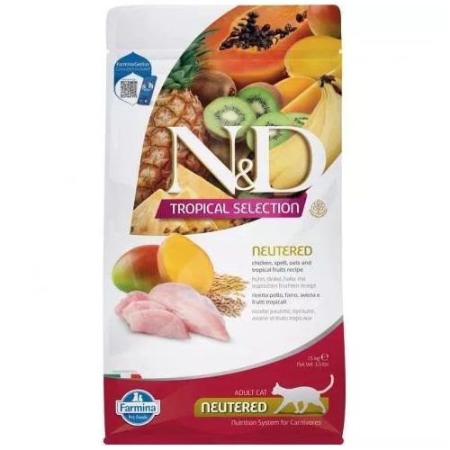 N&D Cat Tropical Chicken Neutered Adult 300gr