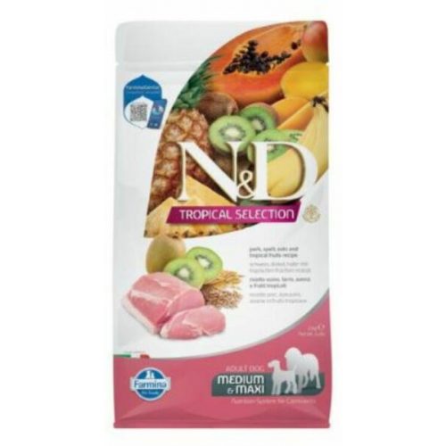 N&D Tropical 10kg Adult Medium/Maxi Pork