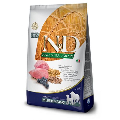 N&D Dog Ancestral Grain Medium&Maxi Bárány&Áfonya 12kg