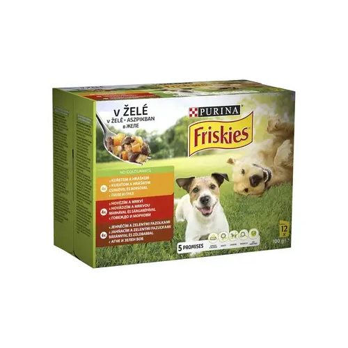 Purina FRISKIES DOG 12X85gr ADULT ASZPIKOS ALUTASAKOS KUTYAELEDEL