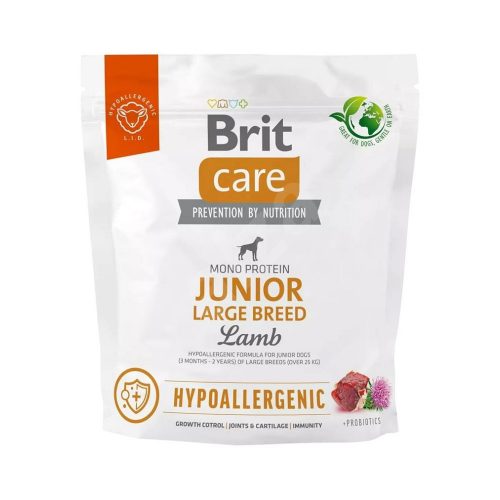 Brit Care Hypoallergenic Junior Large Breed - bárány és rizs 1kg