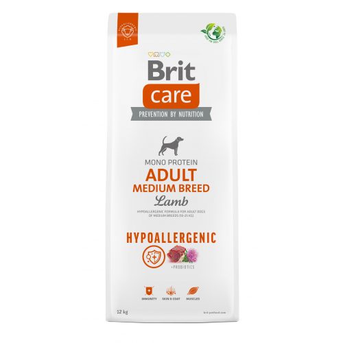 Brit Care Hypoallergenic Adult Medium - bárány és rízs 12kg