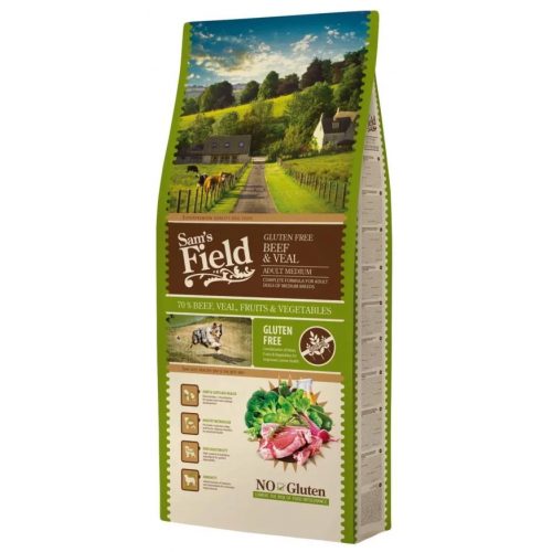 Sam’s Field Adult Gluten Free Beef & Veal – Medium 13kg