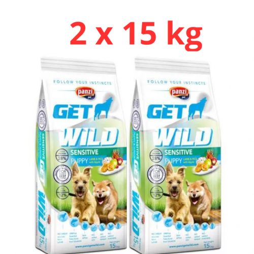 Panzi GetWild Dog Puppy Sensitive Lamb with Apple 2x15kg