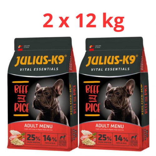 Julius K-9 Vital Essentials Adult Beef & Rice 2x12kg