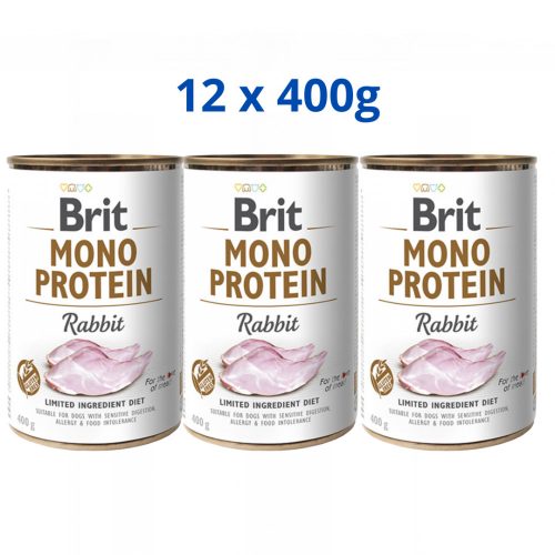 Brit Mono Protein Rabbit konzerv 12x400g