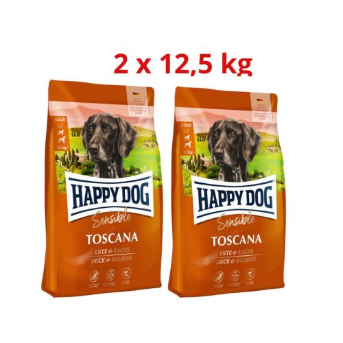 HAPPY DOG SENSIBLE TOSCANA KACSÁVAL 2x12,5KG